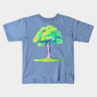 Save the Earth Digital Tree Sketch (MD23ERD009) Kids T-Shirt